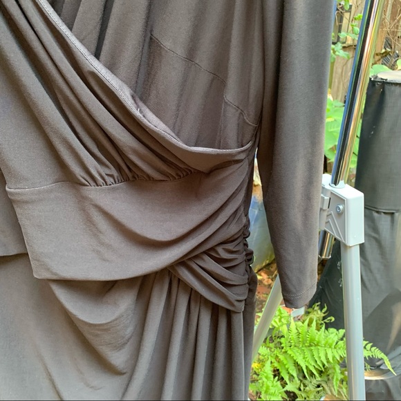 Chaps Surplice Black Plus Dress NWOT - Picture 3 of 5